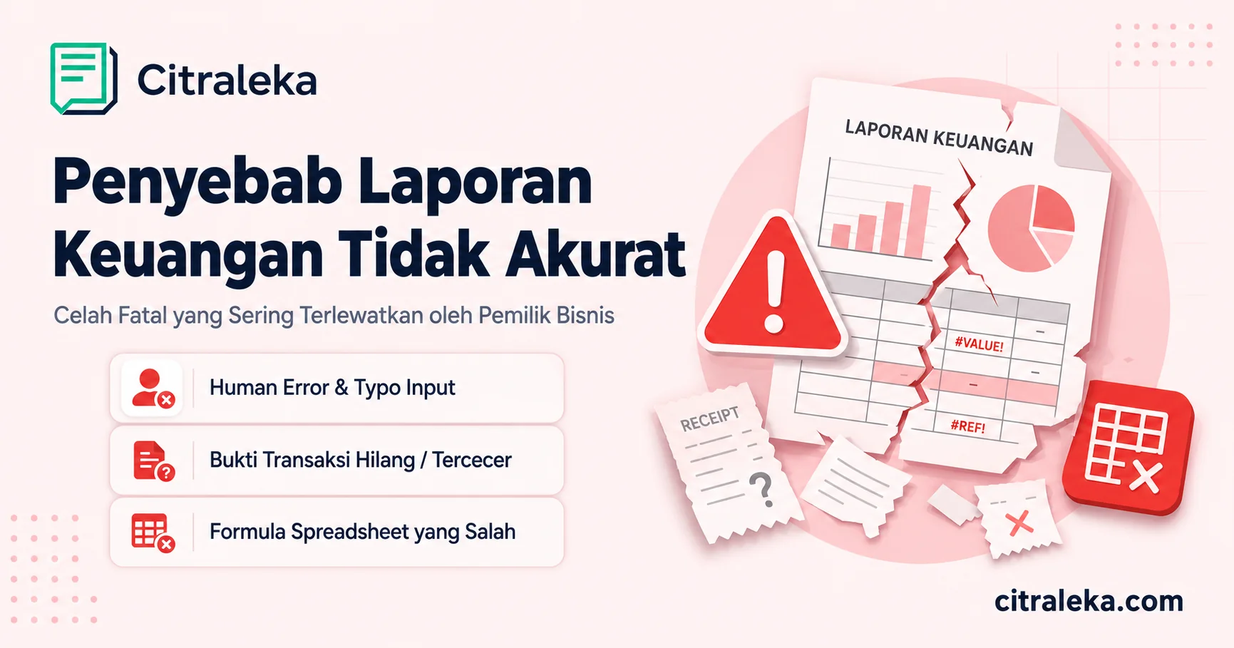 8 Penyebab Laporan Keuangan Tidak Akurat dan Cara Memperbaikinya
